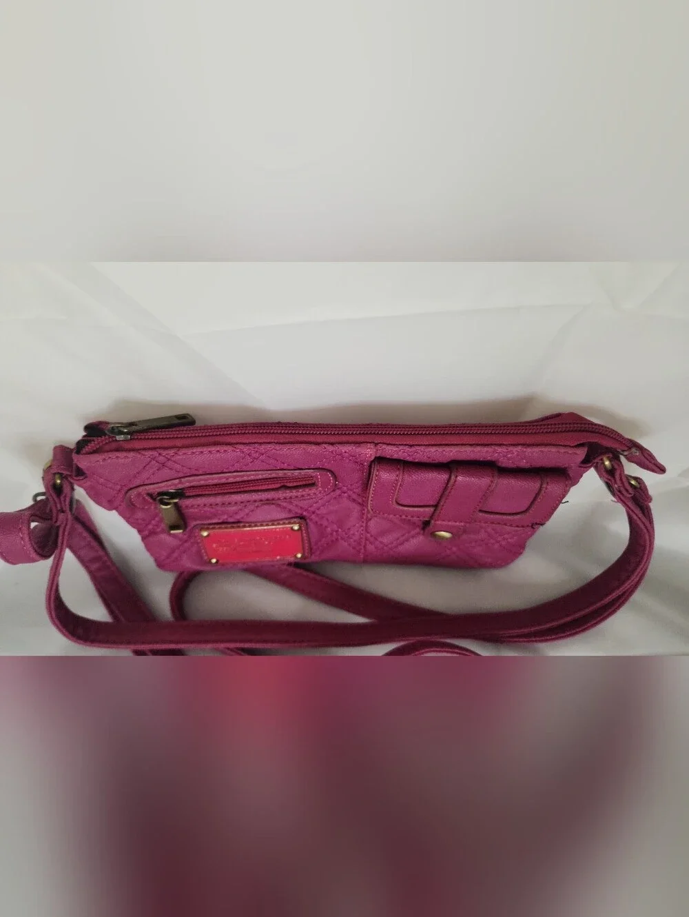 Marc Jacobs Quilted Crossbody Bag in Hot Pink Greay Shape!!
